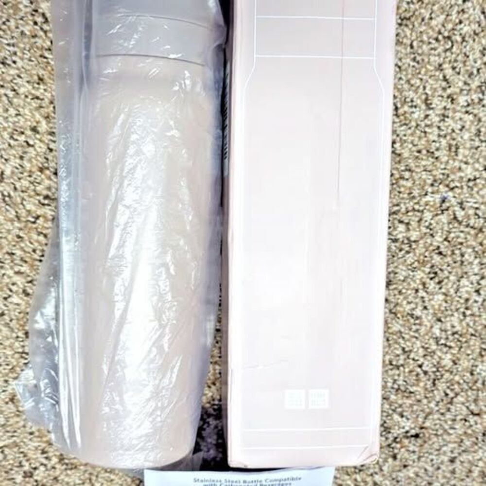 Uniqlo Beige Stainless Steel Water Bottle 16oz – Carbonated Drink Safe Vent Lid - Picture 8 of 16